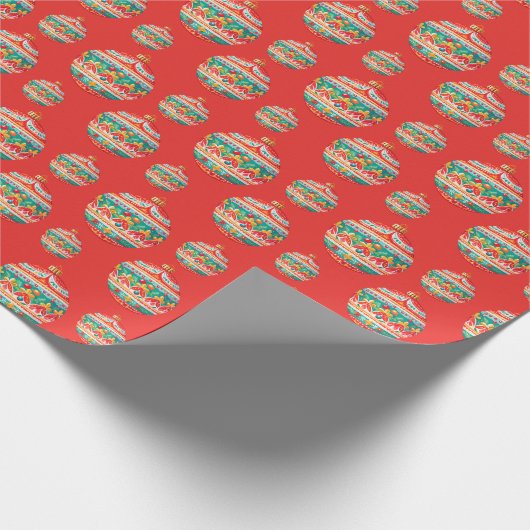 Einfaches Retro-Weihnachtsgeschmack Geschenkpapier (Ecke)