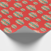 Einfaches Retro-Weihnachtsgeschmack Geschenkpapier (Ecke)