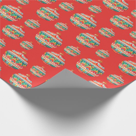 Einfaches Retro-Weihnachtsgeschmack Geschenkpapier (Ecke)