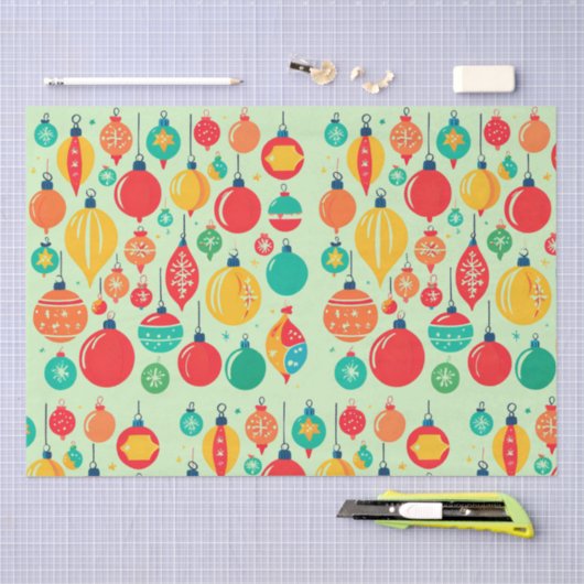 Einfaches Retro-Weihnachtsgeschmack Seidenpapier (Handwerk)