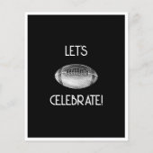 Einfaches Retro White Football Budget Geburtstagsa (Rückseite)