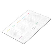 Einfaches Retro-Wochenplaner Notizblock (angewinkelt)