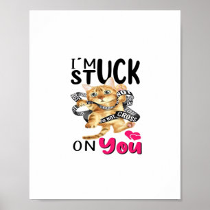 Einfaches romantisches Design, an dem ich hänge Poster