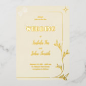 EINFACHES ROMANTISCHES DESIGN FOLIENEINLADUNG (Vorderseite)