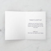 Einfaches Romantisches Paar unter der Schneeschlit Karte (Innenseite)