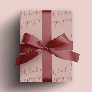 Einfaches Rosa Baby Galentine's Day Party Geschenk Geschenkpapier