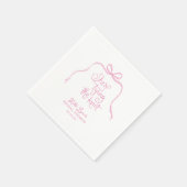 Einfaches rosa Brautparty Serviette (Ecke)