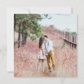 Einfaches rosa Foto Elegante Hochzeit (Rückseite)