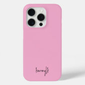 Einfaches Rosa Girly Schriftzug Monogramm Name Ca Case-Mate iPhone Hülle (Rückseite)