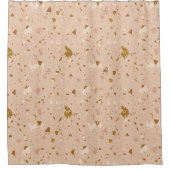 Einfaches rosa Glitter  Duschvorhang (Vorderseite)