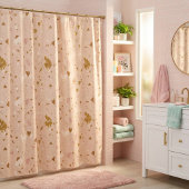 Einfaches rosa Glitter  Duschvorhang