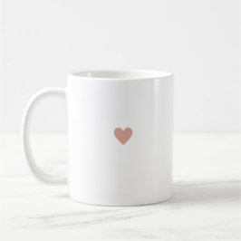 Einfaches Rosa Herz Modernes Minimalistisches Chic Kaffeetasse