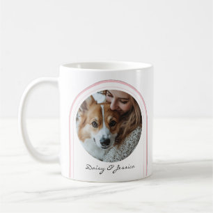 Einfaches Rosa Hunde Liebhaber Foto Valentinstag N Kaffeetasse