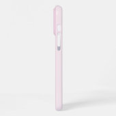 Einfaches rosa Initial-Monogramm iPhone Hülle (Linke Seite)