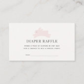 Einfaches Rosa Jumping Bunny Diaper Raffle Ticket Begleitkarte (Vorderseite)