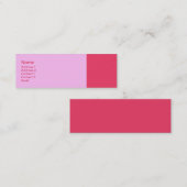 Einfaches Rosa Mini Visitenkarte (Vorne/Hinten)