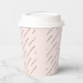 Einfaches Rosa Minimal benutzerdefiniertes Textmus Pappbecher (Links)