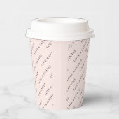 Einfaches Rosa Minimal benutzerdefiniertes Textmus Pappbecher (Rechts)