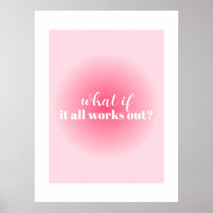 Einfaches rosa Motivierend Poster