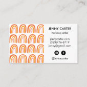 Einfaches rosa Orangen-Regenbogenmuster Visitenkarte (Rückseite)