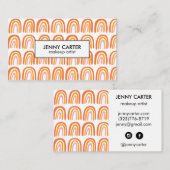 Einfaches rosa Orangen-Regenbogenmuster Visitenkarte (Vorne/Hinten)