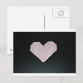 einfaches rosa Origami Postkarte (Vorne/Hinten)