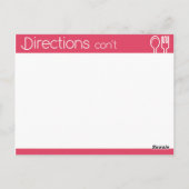 Einfaches rosa Rezept ohne Linie Postkarte (Rückseite)