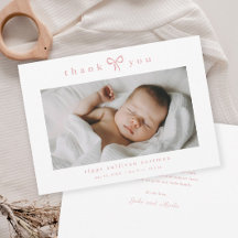 Einfaches rosa Schleifen Mädchen Baby Foto