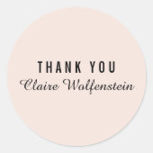 Einfaches Rosa-Script-Geschäft Vielen Dank Runder Aufkleber (Vorderseite)