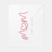 Einfaches rosa Skript Herz Süße neue Mama gegründe Fleecedecke (Vorderseite)