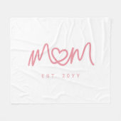 Einfaches rosa Skript Herz süße neue Mutter etabli Fleecedecke (Vorderseite (Horizontal))