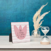 Einfaches rosa Tulip-Muster Fotoplatte (InSitu)