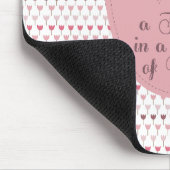 Einfaches rosa Tulip-Muster Mousepad (Ecke)