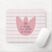 Einfaches rosa Tulip-Muster Mousepad (Mit Mouse)