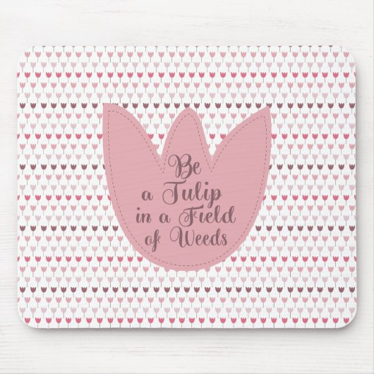Einfaches rosa Tulip-Muster Mousepad (Vorne)