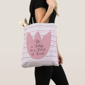 Einfaches rosa Tulip-Muster Tasche (Von Nahem)