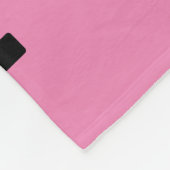 Einfaches Rosa und Schwarzer Text Ihre Nachrichten Fleecedecke (Ecke)