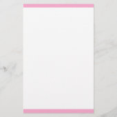 Einfaches rosa und weißes Monogramm Briefpapier (Rückseite)