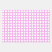 Einfaches Rosa und Weißes Punkte-Muster Geschenkpapier Set (Vorderseite 3)