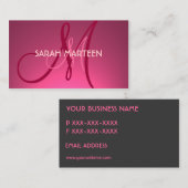 Einfaches Rosa verblassen kundenspezifische Visitenkarte (Vorne/Hinten)