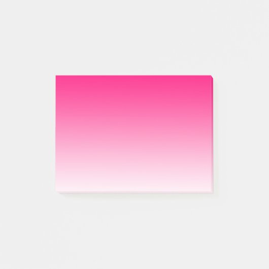 Einfaches Rosa zum Weiß Post-it Klebezettel (Vorderseite)