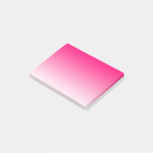 Einfaches Rosa zum Weiß Post-it Klebezettel (angewinkelt)