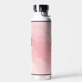 Einfaches rosafarbenes Monogramm Trinkflasche (Links)