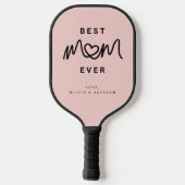 Einfaches Rosafarbenes Skript Cute Moderne Beste M Pickleball Schläger (Rückseite)