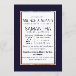 Einfaches Rosen-Gold gezeichneter Einladung