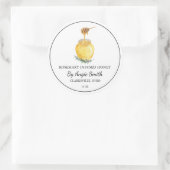 Einfaches Rosmarin-Imkerhonig-Label Runder Aufkleber (Tasche)