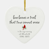 Einfaches Rot-Kardinal in der Gedächtnismesse Keramik Ornament (Vorne)