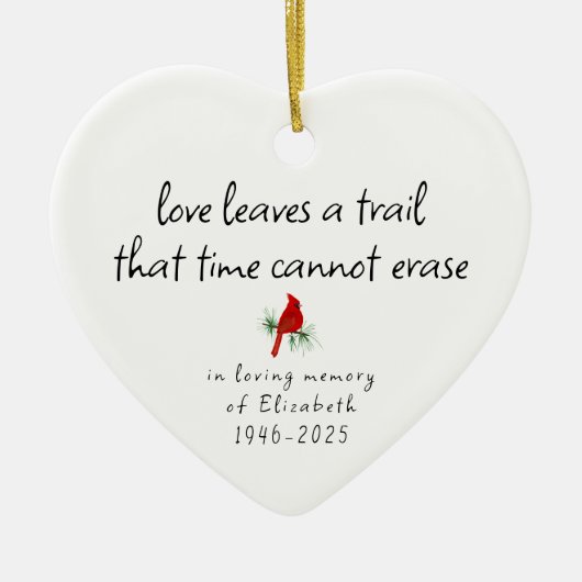 Einfaches Rot-Kardinal in der Gedächtnismesse Keramik Ornament (Vorne)