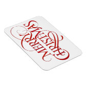 Einfaches Rot & Weiß Frohe Weihnachten Flexible Ma Magnet (Rechte Seite)