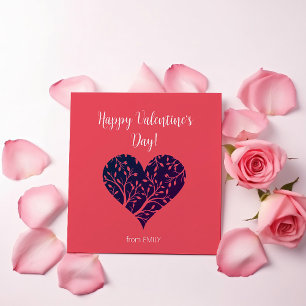 Einfaches Rot-Weiß Klassenzimmer Valentinstag Feiertagskarte